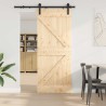 Porte coulissante NARVIK Naturel et noir 85 x 210 cm (152,5 cm) 645615645615