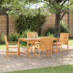 Ensemble de salle à manger pour jardin 5 pc Marron 645617645617