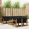 Ensemble de canapés d'extérieur 9 pcs Naturel et Noir 645618645618