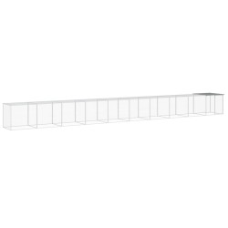 Poulailler avec toit gris clair 1003x98x90 cm acier galvanisé 645619645619