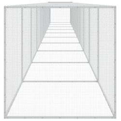 Poulailler avec toit gris clair 1003x98x90 cm acier galvanisé 645619645619