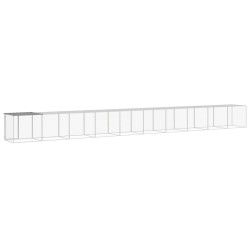 Poulailler avec toit gris clair 1003x98x90 cm acier galvanisé 645619645619