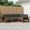 Ensemble de canapés d'extérieur 4 pcs Naturel et Anthracite 645622645622
