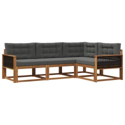 Ensemble de canapés d'extérieur 4 pcs Naturel et Anthracite 645622645622
