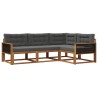 Ensemble de canapés d'extérieur 4 pcs Naturel et Anthracite 645622645622