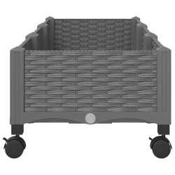 Jardinière avec Roues Gris clair 120 x 40 x 33 cm PP 645627645627