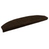 Tapis d'escalier auto-adhésifs 15 pcs Marron 80 x 24,5 x 3,5 cm 645631645631