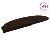 Tapis d'escalier auto-adhésifs 15 pcs Marron 80 x 24,5 x 3,5 cm 645631645631