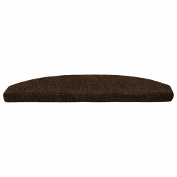 Tapis d'escalier auto-adhésifs 15 pcs Marron 80 x 24,5 x 3,5 cm 645631645631
