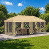 Housse de tonnelle avec murs latéraux 6 x 3 m Crème Polyester 645633645633