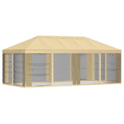 Housse de tonnelle avec murs latéraux 6 x 3 m Crème Polyester 645633645633