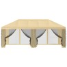 Housse de tonnelle avec murs latéraux 6 x 3 m Crème Polyester 645633645633