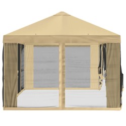 Housse de tonnelle avec murs latéraux 6 x 3 m Crème Polyester 645633645633