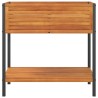 Jardinière et étagère 80x45x80 cm bois massif d'acacia et acier 645634645634