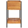 Jardinière et étagère 80x45x80 cm bois massif d'acacia et acier 645634645634