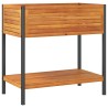 Jardinière et étagère 80x45x80 cm bois massif d'acacia et acier 645634645634