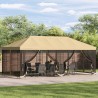 Gazebo avec murs latéraux 6 x 3 m Crème Polyester et Acier 190 645636645636
