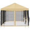 Gazebo avec murs latéraux 6 x 3 m Crème Polyester et Acier 190 645636645636