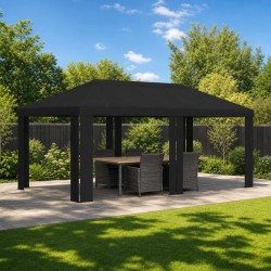 Housse de Gazebo 6 x 3 m Noir Polyester 190 gsm 645637645637