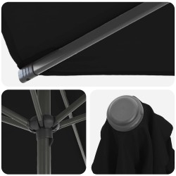 Parasol de jardin avec base 200 x 300 cm Polyester 645640645640