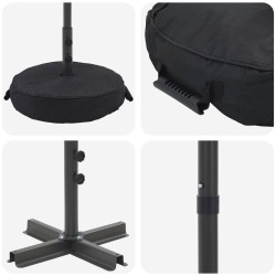 Parasol de jardin avec base 200 x 300 cm Polyester 645640645640
