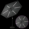 Parasol de jardin avec lumières LED et base 270 x 270 cm 645641645641