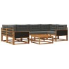 Ensemble de canapés d'extérieur 7 pcs Naturel et Anthracite 645642645642