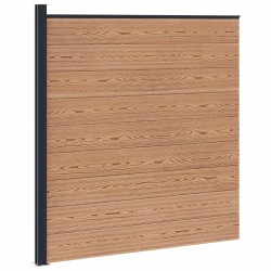 Ensemble de Clôture 175 x 186 cm WPC et Aluminium Marron 645643645643