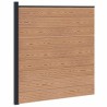 Ensemble de Clôture 175 x 186 cm WPC et Aluminium Marron 645643645643