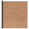 Ensemble de Clôture 175 x 186 cm WPC et Aluminium Marron 645643645643