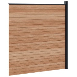 Ensemble de Clôture 175 x 186 cm WPC et Aluminium Marron 645643645643