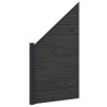 Ensemble de Clôture 95 x 180 cm WPC et Aluminium Noir 645646645646