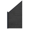 Ensemble de Clôture 95 x 180 cm WPC et Aluminium Noir 645646645646