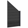 Ensemble de Clôture 95 x 180 cm WPC et Aluminium Noir 645646645646