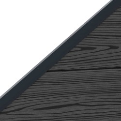 Ensemble de Clôture 95 x 180 cm WPC et Aluminium Noir 645646645646