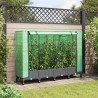 Jardinière de jardin avec couverture de serre et roues 4 pc PP 645651645651