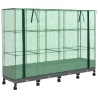 Jardinière de jardin avec couverture de serre et roues 4 pc PP 645651645651