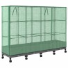 Jardinière de jardin avec couverture de serre et roues 4 pc PP 645651645651
