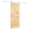 Porte coulissante Naturel et Blanc 85 x 210 cm 645658645658