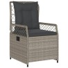Ensemble à manger de jardin et coussins 5 pcs gris clair rotin 645659645659
