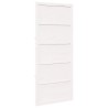 Porte de grange Blanc 100 x 2,5 x 208 cm Bois de pin massif 645665645665