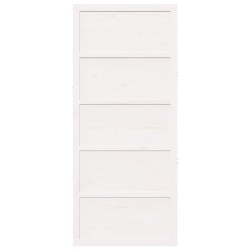 Porte de grange Blanc 100 x 2,5 x 208 cm Bois de pin massif 645665645665