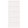 Porte de grange Blanc 100 x 2,5 x 208 cm Bois de pin massif 645665645665