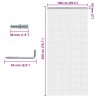 Moustiquaire de porte à chaîne 100x200 cm aluminium 645668645668