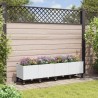 Jardinière avec Roues Blanc 160 x 40 x 48 cm PP 645671645671