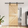 Porte coulissante Naturel et noir 85 x 210 cm 645678645678