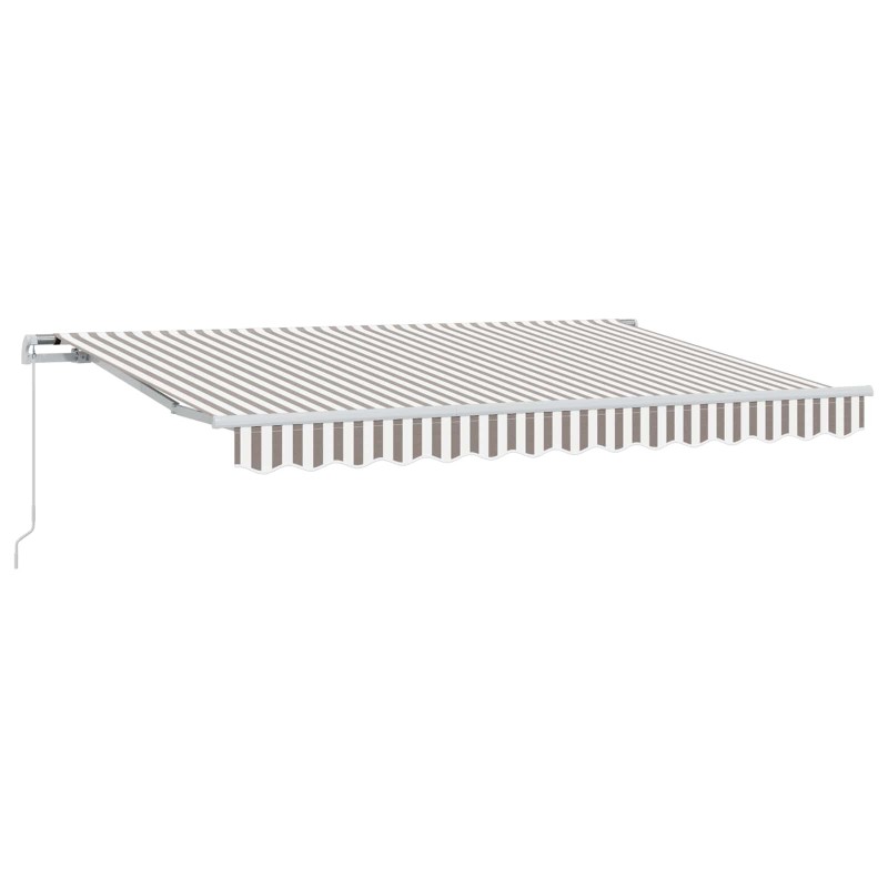 Auvent rétractable Gris clair et blanc 3 x 2,5 m 645679645679