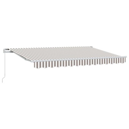 Auvent rétractable Gris clair et blanc 3 x 2,5 m 645679645679