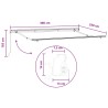 Auvent rétractable Gris clair et blanc 3 x 2,5 m 645679645679