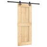 Porte coulissante Naturel et noir 80 x 210 cm 645681645681